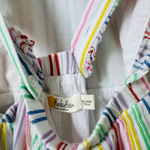 Baby Boden Multicolor Rainbow Stripe Pinafore Dress 18-24m - Picture 6 of 8